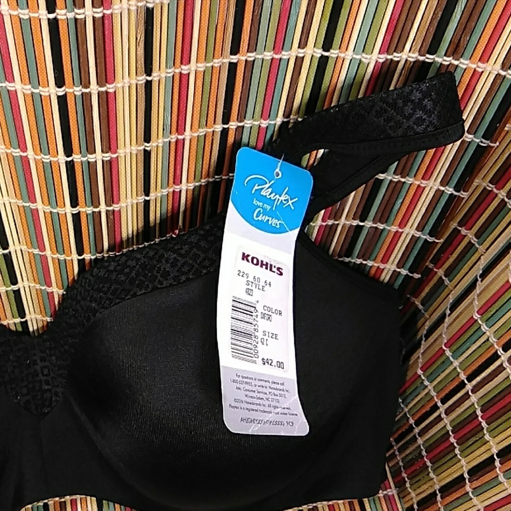 New PLAYTEX  BRA BLACK SIZE 42C - Picture 3 of 8